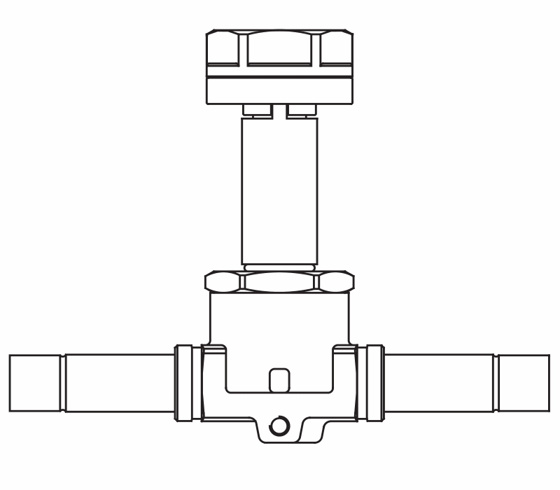常開電磁閥1168/M10S,內(nèi)連焊接接頭,隔膜先導式
